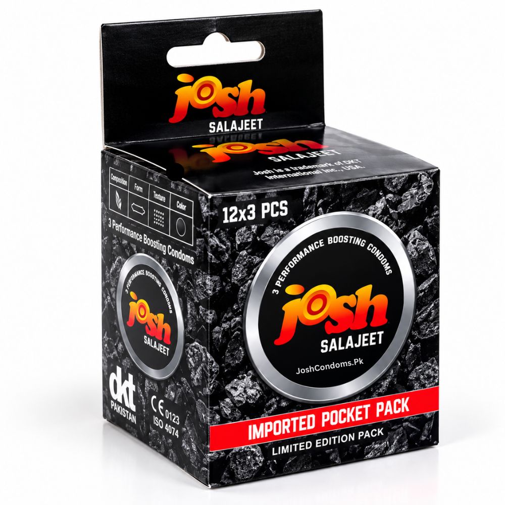 Josh Salajeet Condoms Mega Pack of 36 Bulk Value Box Layout Pakistan