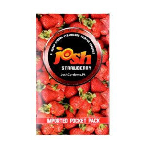 Josh Strawberry Flavored Condoms Pack of 3 Official Pakistan Box Layout